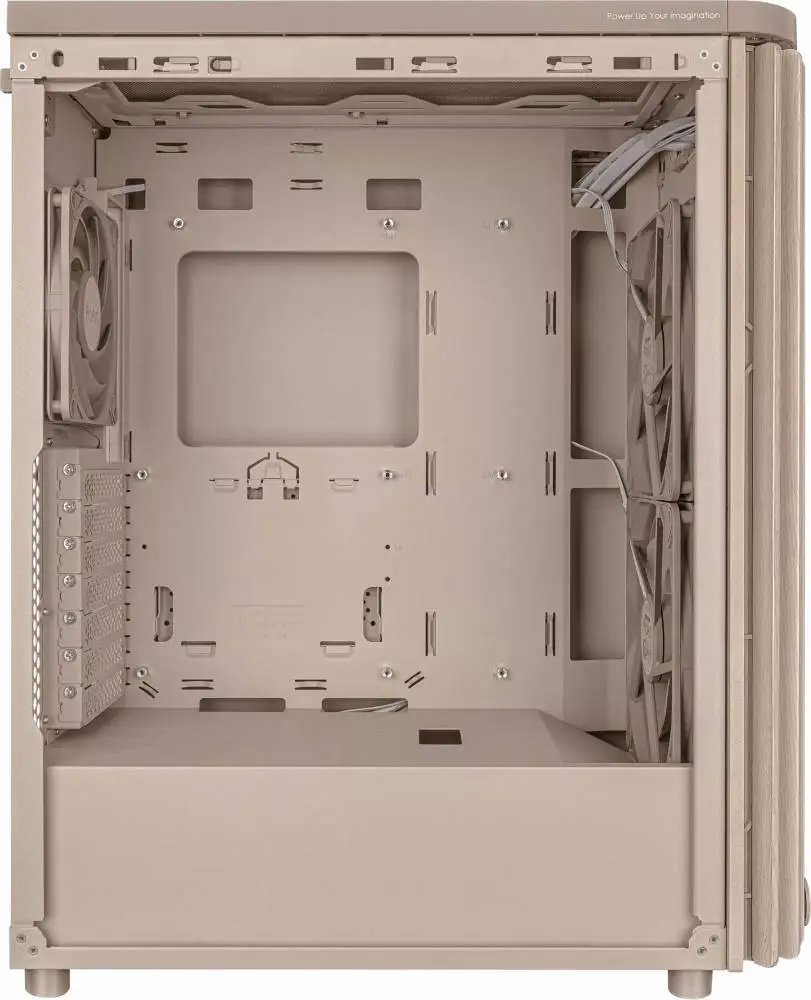 Кутия ASUS ProArt PA401 Wood Edition Beige - Mesh Panel
