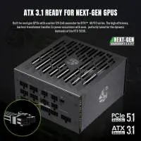 Захранване Gamemax LION CORE 1000P PSU ATX 3.1 1000W 80 Plus Platinum, Full Modular