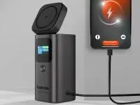 Външна батерия CANYON Qi2 magnetic power bank OnPower 150 15000mAh Aluminium Dark grey