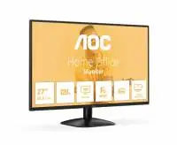 Монитор AOC 27B31H, 27" IPS WLED, 1920x1080, 120Hz, 4ms GtG, Adaptive Sync, FlickerFree, Anti Blue Light, Tilt, D-SUB, HDMI