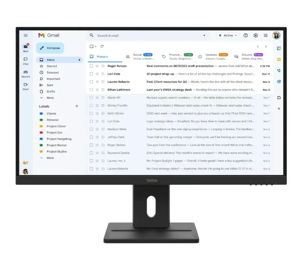 Монитор Lenovo ThinkVision E27-40 27" IPS, WLED, 1920x1080, 16:9, 100Hz, 300 cd/m2, 1500:1, Speakers 2Wx2, HDMI, DP, VGA, Tilt, Swivel, Pivot, Height Adjust Stand