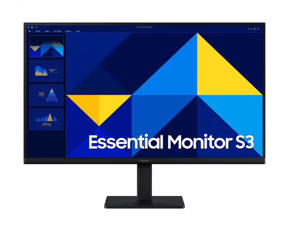 Монитор Samsung Essential S3 S30GD, 27" IPS FHD (1920x1080), 100Hz, 5ms, HDMI, VGA, Eye Care Technology,  Flicker Free