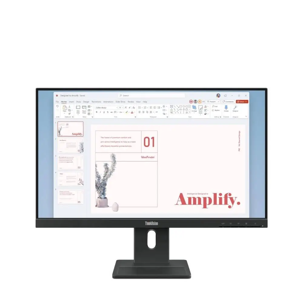 Монитор Lenovo ThinkVision E24-40 23.8" IPS, WLED, 16:9, 1920x1080, 4ms, 100Hz, Tilt, Swivel, Pivot, Height Adjust Stand, HDMI, DP, VGA