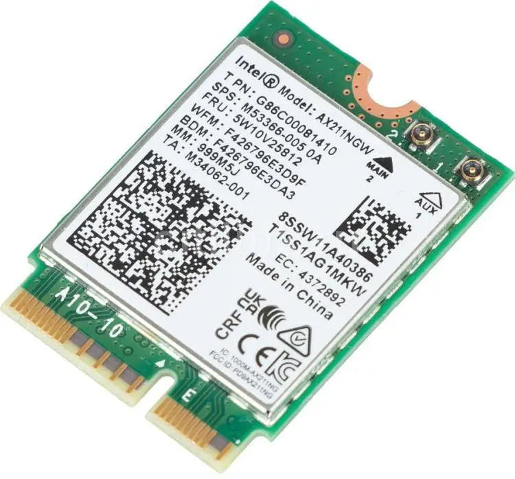 Мрежова карта Intel Wi-Fi 6E AX211 (Gig+), М.2 2230, 2x2 AX R2 (6GHz)+BT, No vPro