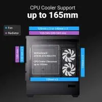 AeroCool кутия Case ATX - P500D Digi-G-BK-v1 - Digital Display, USB-C, 3 x 120 mm A-RGB
