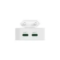 HAMA Бързо мини зарядно GaN, 2 x USB-C, PD, 40 W, сгъващ се адаптер, бял