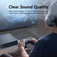 Vention външна звукова карта USB Sound card 1-Port 0.25M Gray - CVFHC