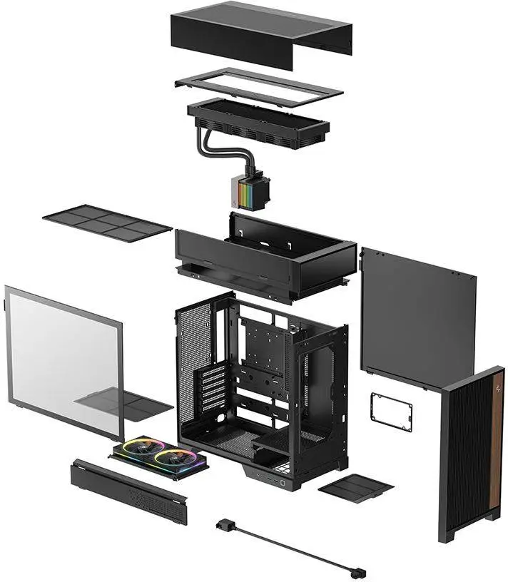 Кутия DeepCool CL660 Mid-Tower Case Black - R-CL6600-BKNNA0-G-1