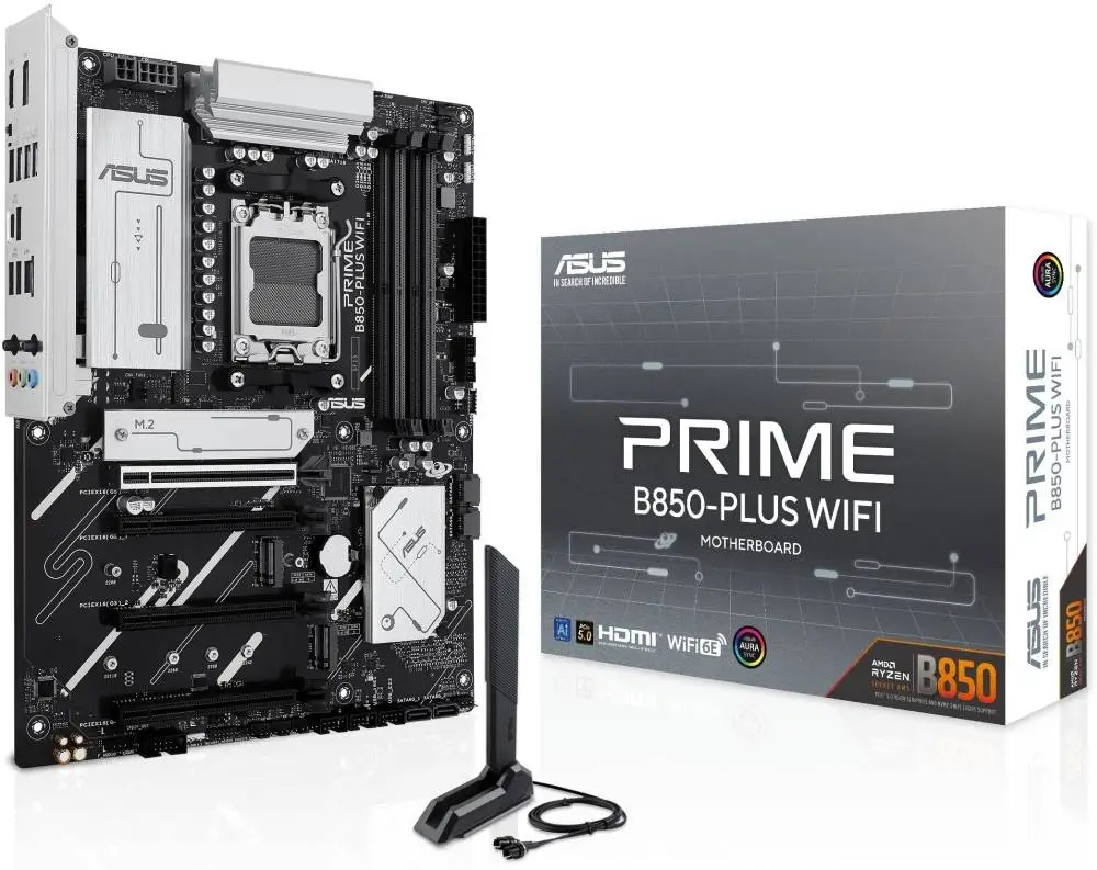 Дънна платка Asus Prime B850 Plus Wi-Fi + Asus Dual RX 9060 XT 16GB GDDR6