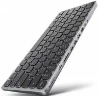 Клавиатура Axagon HMC-KB-CRL USB-C 5Gbps KEYBOARD 9in1 hub - RUS. HDMI, PD and 3 USB-A ports. USB-C cable 60 cm.