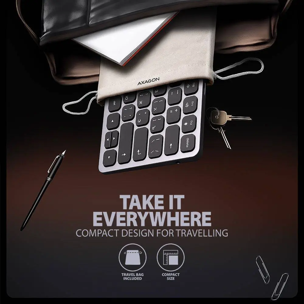 Клавиатура Axagon HMC-KB-CRL USB-C 5Gbps KEYBOARD 9in1 hub - RUS. HDMI, PD and 3 USB-A ports. USB-C cable 60 cm.