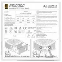 Захранване Lian Li RS 1000W 80 Plus Gold PCIe 5.1, ATX 3.1 - Бял