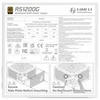 Захранване Lian Li RS 1200W 80 Plus Gold PCIe 5.1, ATX 3.1, RS Hub - Бял
