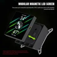 Gamemax водно охлаждане Water Cooling GLACIER 360 LCD BK - Addressable RGB