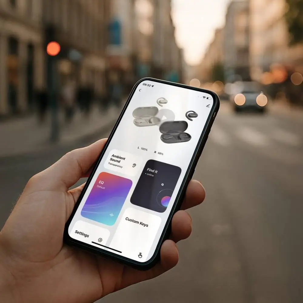 Hama Блутут слушалки &bdquo;Spirit Open&ldquo;, OWS отворени уши, True Wireless, приложение, черни