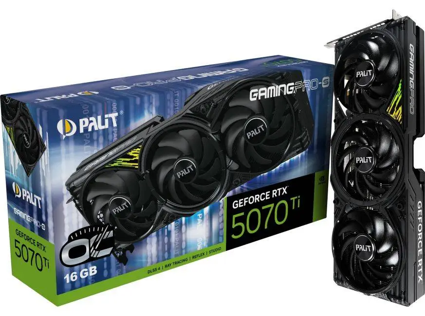 Видео карта Palit GeForce RTX 5070 Ti GamingPro-S OC 16GB - NE7507TS19T2-GB2031U