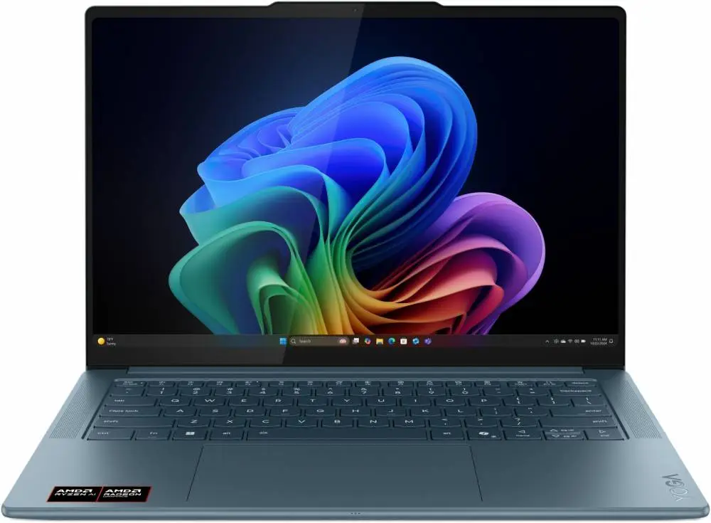 Лаптоп LENOVO Yoga Pro 7 AMD Ryzen AI 7 350 14.5inch OLED 500N 90Hz 32GB DDR5 1TB W11H Tidal Teal - 83KG000QBM