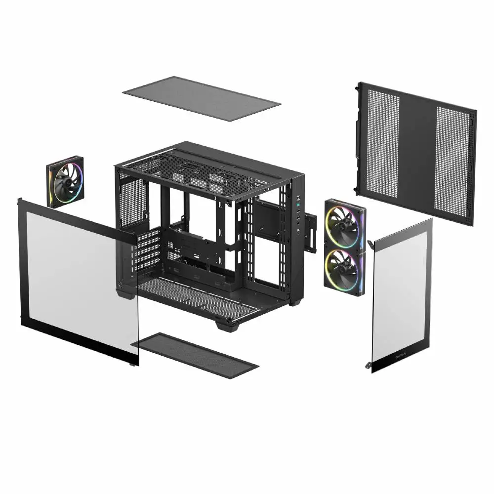 DeepCool кутия Case mATX - CG330 3F - 3 ARGB Fans