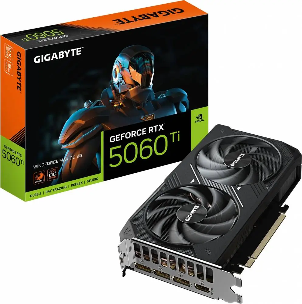 Видео карта Gigabyte RTX 5060 Ti WINDFORCE MAX OC 8GB GDDR7