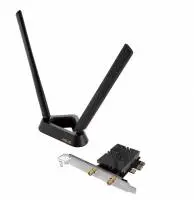 Адаптер Asus PCI-E Adapter, PCE-BE92BT, BE9400, Tri-Band, Bluetooth 5.4, magnetized base, WPA3, OFDMA, MLO, only compatible with lntel motherboards, Black - 90IG08U0-MO0B00