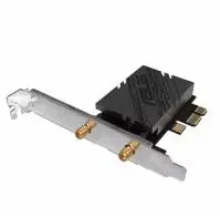 Адаптер Asus PCI-E Adapter, PCE-BE92BT, BE9400, Tri-Band, Bluetooth 5.4, magnetized base, WPA3, OFDMA, MLO, only compatible with lntel motherboards, Black - 90IG08U0-MO0B00