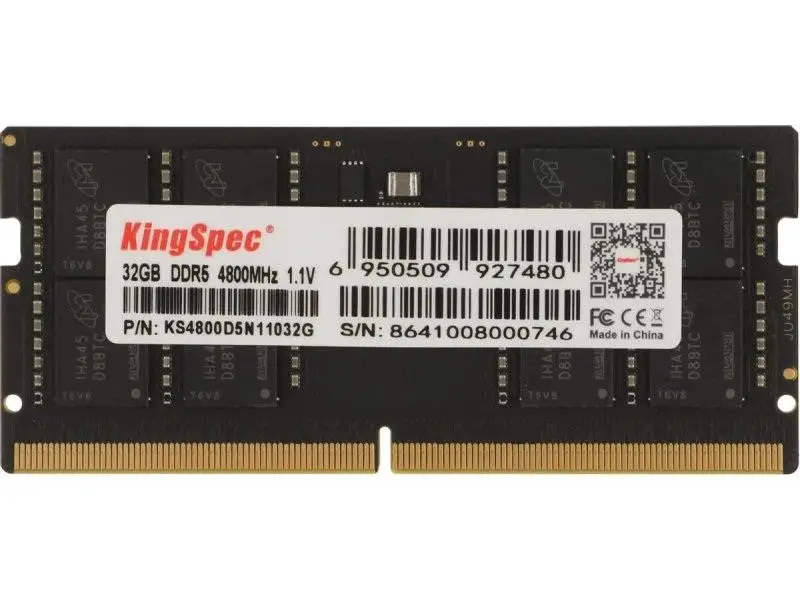 Памет KingSpec 16GB DDR5 SODIMM 4800MHz CL40 - KS4800D5N11016G