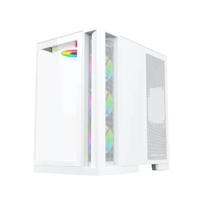 Xigmatek кутия Case ATX - Aqua 7 Arctic - 8 ARGB Fans, USB-C