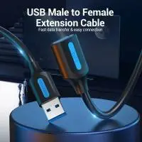 Vention Кабел USB 3.0  Extension AM / AF - 1.0M Black - CBHBF