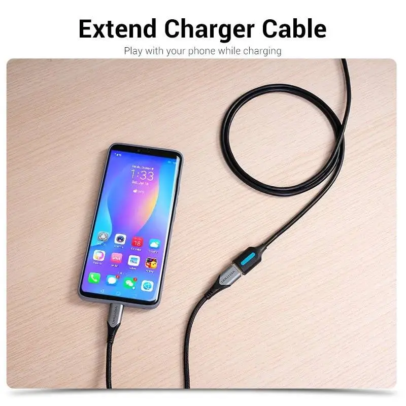 Vention Кабел USB 3.0  Extension AM / AF - 1.0M Black - CBHBF