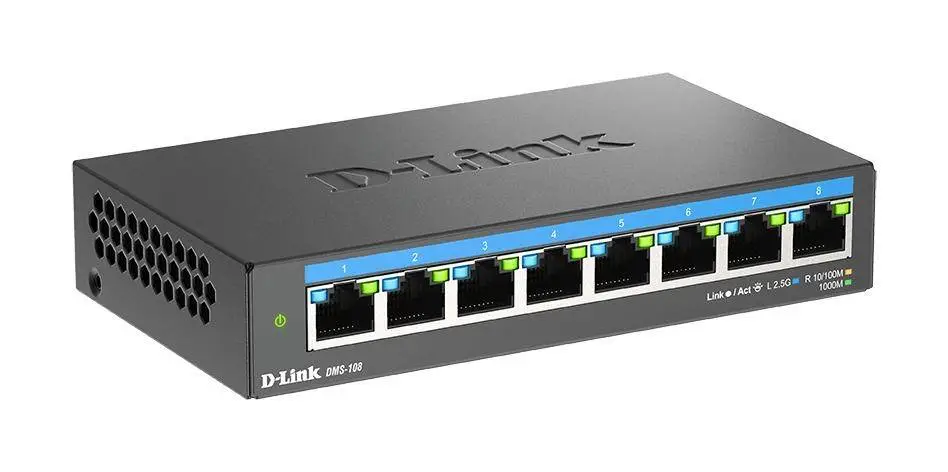 Суич D-Link DMS-108/E, 8 портов 2.5G Multi-Gigabit