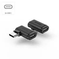 HAMA Адаптер 90&deg;C USB-C, USB 3.2 Gen2, 10 Gbit/s, 5 A, 240 W, комплект от 2