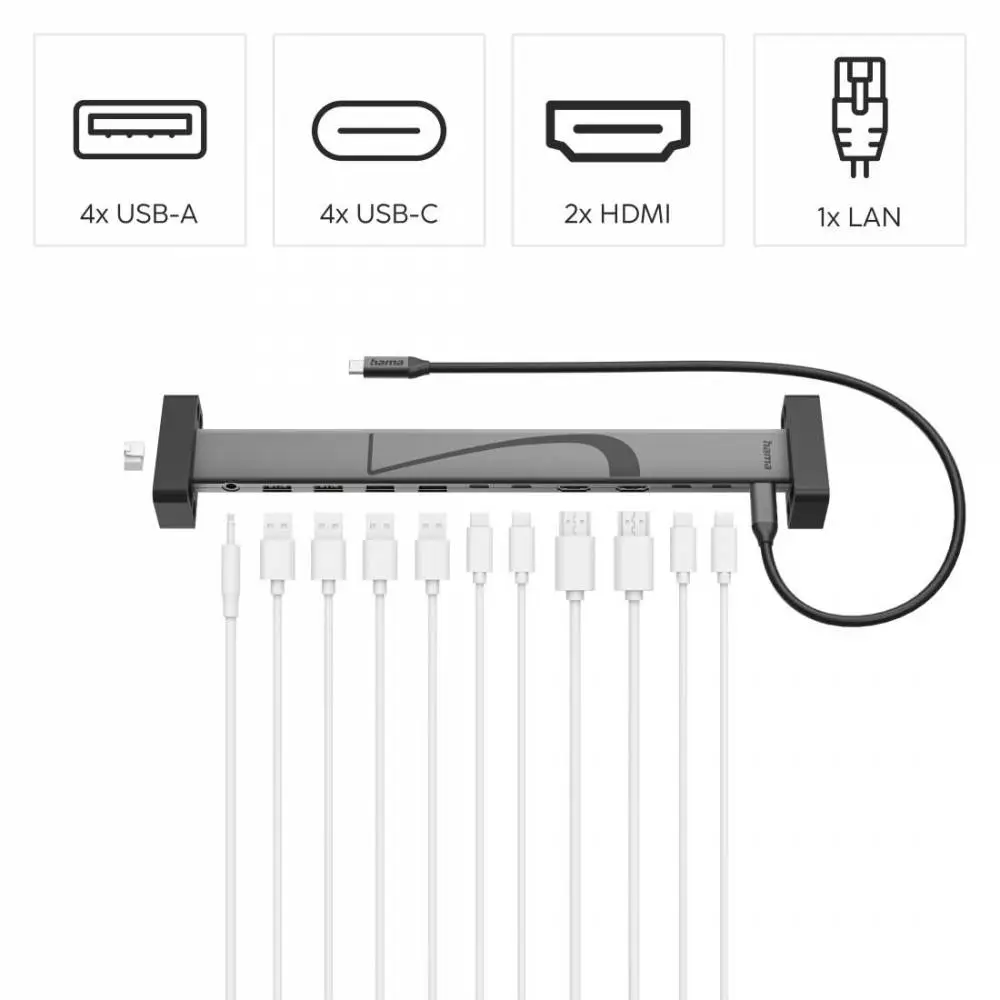 HAMA Докинг станция "Connect2Office Work" USB-C, 12 порта