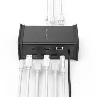HAMA Докинг станция USB-C "Connect2Office Black", 9 порта, 2x HDMI&trade;, USB-A, USB-C, LAN