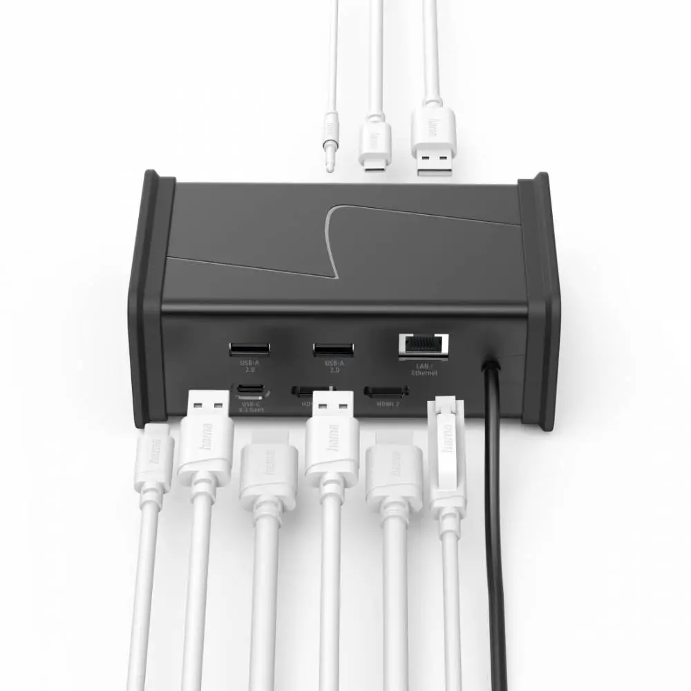 HAMA Докинг станция USB-C "Connect2Office Black", 9 порта, 2x HDMI&trade;, USB-A, USB-C, LAN