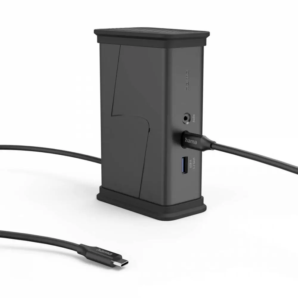 HAMA Докинг станция USB-C "Connect2Office Black", 9 порта, 2x HDMI&trade;, USB-A, USB-C, LAN