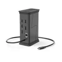 HAMA Докинг станция USB-C "Connect2Office Black", 9 порта, 2x HDMI&trade;, USB-A, USB-C, LAN