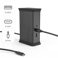 HAMA Докинг станция USB-C "Connect2Office Black", 9 порта, 2x HDMI&trade;, USB-A, USB-C, LAN