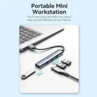 Vention хъб USB3.0 HUB 4 port Aluminium - CKOHB