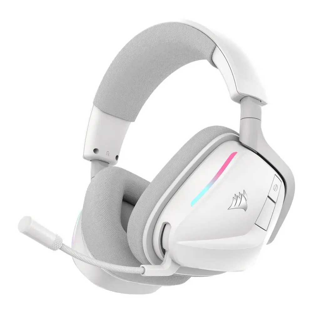 Геймърски безжични слушалки с микрофон Corsair VOID v2 - White
