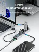Orico хъб USB3.0 HUB 7 port Black - CL7U-U3-10-GY-BP