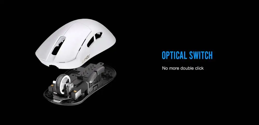 Професионална геймърска мишка Lamzu PARO 8K White - Wireless Gaming Mouse