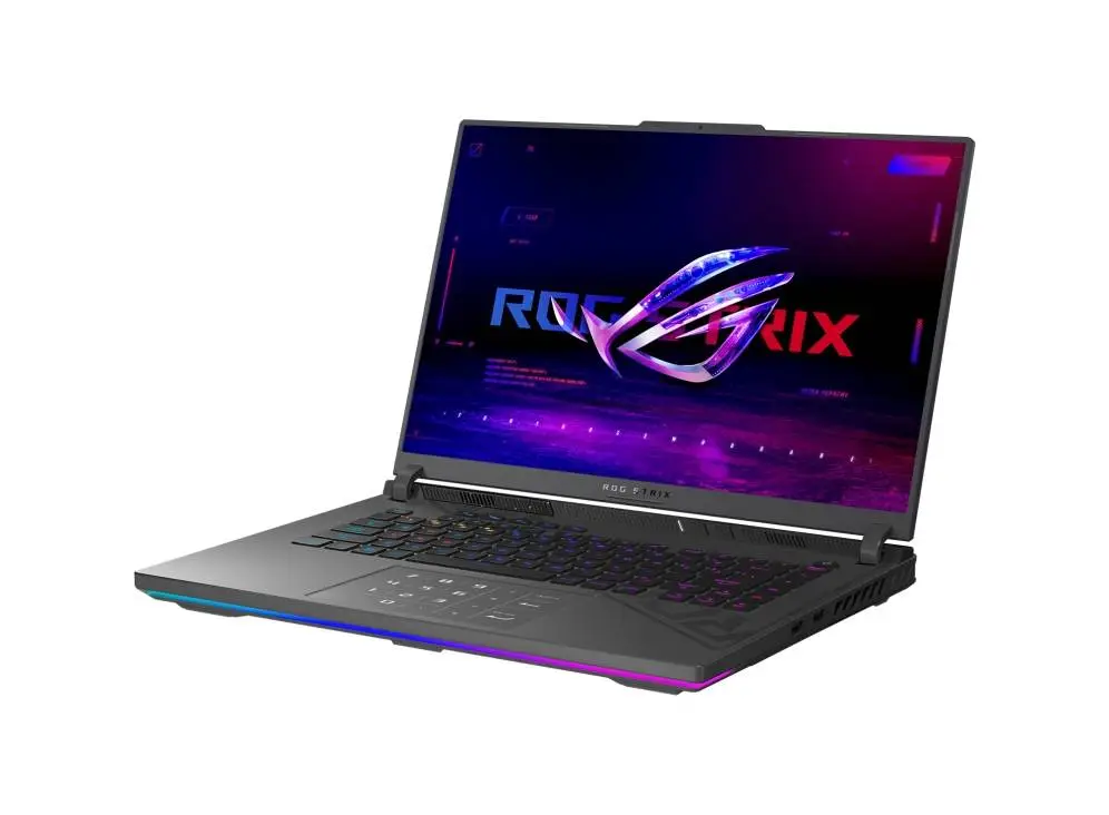 Лаптоп Asus Strix G16 G614PM-RV160,Ryzen 9 8940HX 2.4GHz (80MB Cache, up to 5.3GHz, 16 cores, 32 Threads)16.0  WUXGA 1920X1200 16:10 Bend+300nits Anti-Glare sRGB 100% Wide View,165Hz,DDR5 32GB ( 16GB DDR5-5200 SO-DIMM *2 ) ,1TB G4 , RTX&nbsp;5060&nbsp; 8GB,Wi-Fi 6E No OS