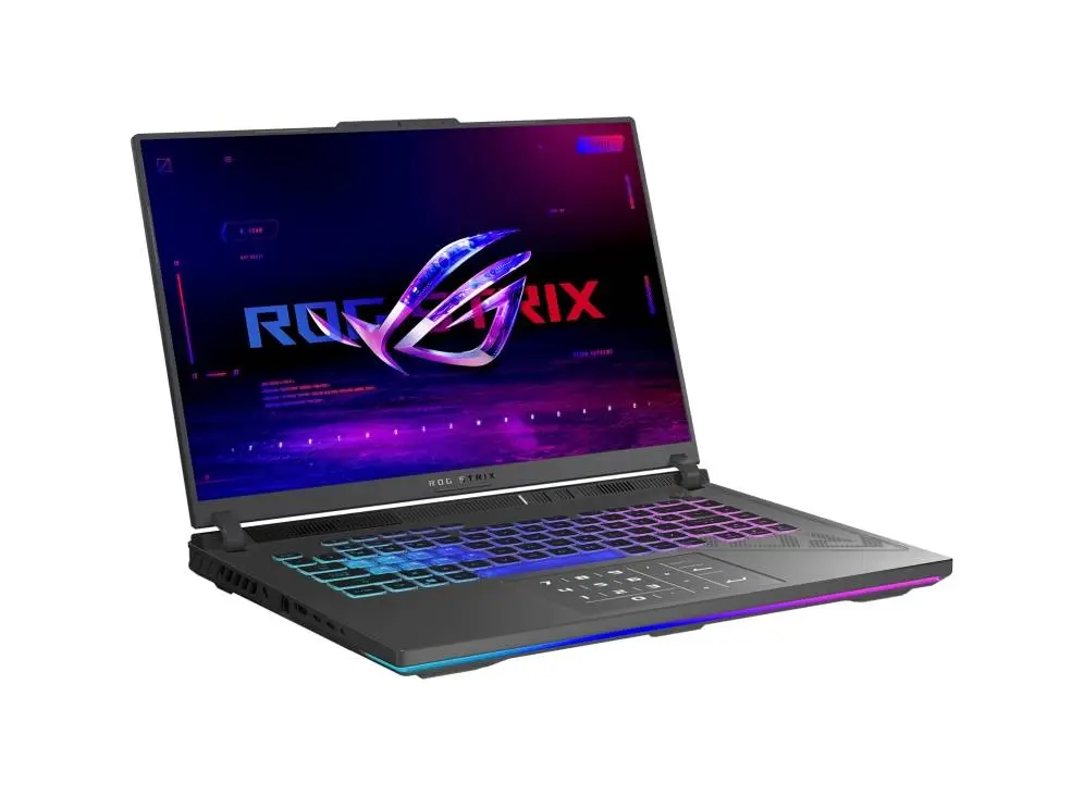 Лаптоп Asus Strix G16 G614PM-RV160,Ryzen 9 8940HX 2.4GHz (80MB Cache, up to 5.3GHz, 16 cores, 32 Threads)16.0  WUXGA 1920X1200 16:10 Bend+300nits Anti-Glare sRGB 100% Wide View,165Hz,DDR5 32GB ( 16GB DDR5-5200 SO-DIMM *2 ) ,1TB G4 , RTX&nbsp;5060&nbsp; 8GB,Wi-Fi 6E No OS