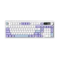Геймърска механична клавиатура Ajazz Wireless Gaming Mechanical Keyboard AK980 V2 - Maillard Switch [Linear] (English US), Purple, White