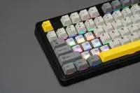Геймърска механична клавиатура Ajazz Wireless Gaming Mechanical Keyboard AK980 V2 - Maillard Switch [Linear] (English US), Purple, White