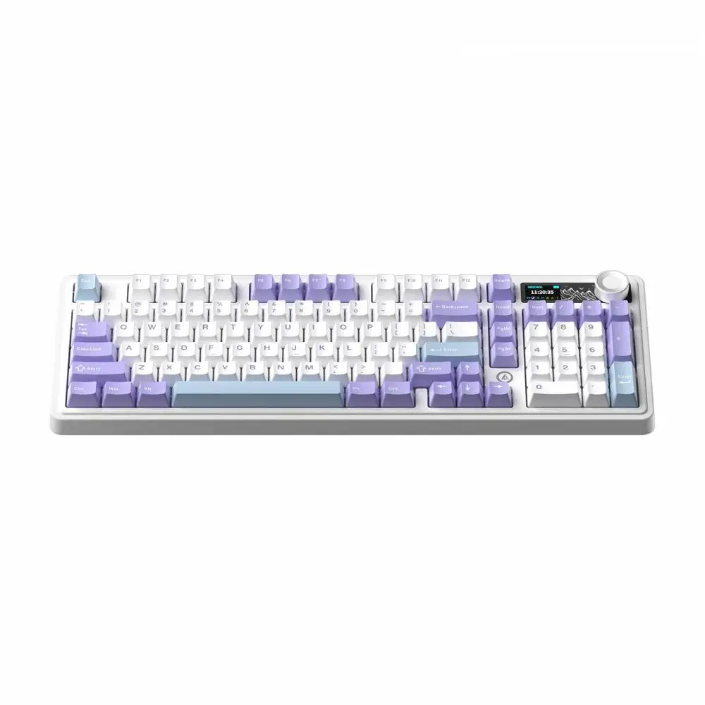 Геймърска механична клавиатура Ajazz Wireless Gaming Mechanical Keyboard AK980 V2 - Gift Switch [Linear] (English US), Purple, White, Blue