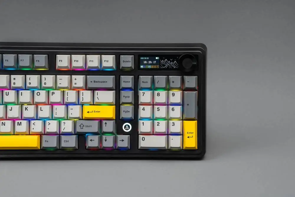 Геймърска механична клавиатура Ajazz Wireless Gaming Mechanical Keyboard AK980 V2 - Gift Switch [Linear] (English US), Purple, White, Blue