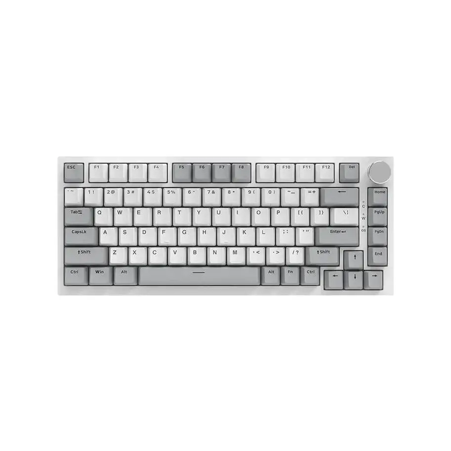 Геймърска механична клавиатура Ajazz Gaming Mechanical Keyboard AK820 - AS Red Switch [Linear] (English US), Gray White, White Light