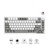 Геймърска механична клавиатура Ajazz Gaming Mechanical Keyboard AK820 - AS Red Switch [Linear] (English US), Gray White, White Light