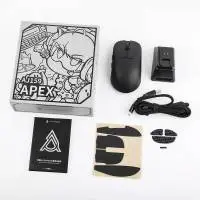 Ajazz професионална геймърска мишка AJ159 PRO - Wireless Gaming Mouse - 8K, Magnetic Charging Dock, White